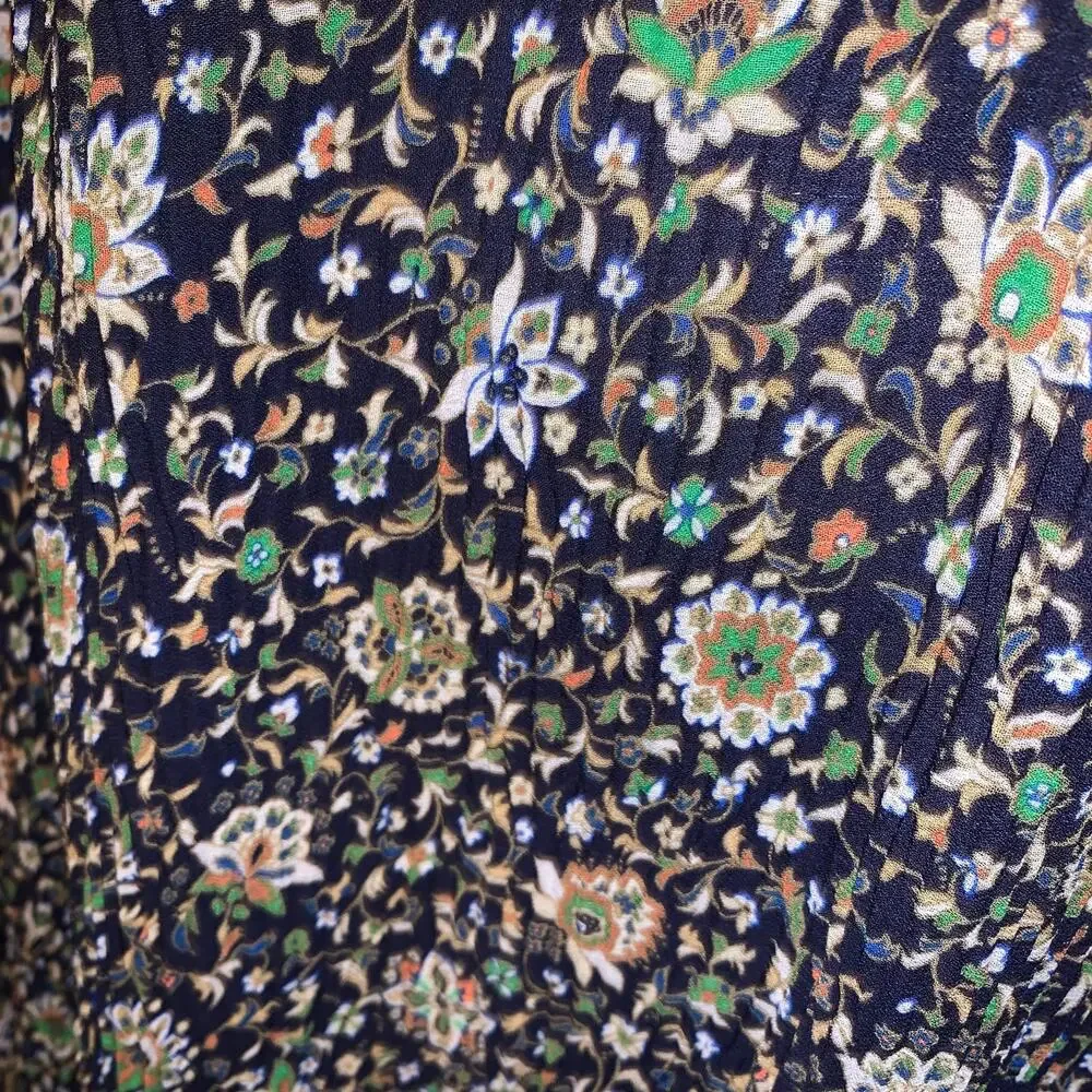 Tory Burch Long Sleeve Floral Dress SZ 14
